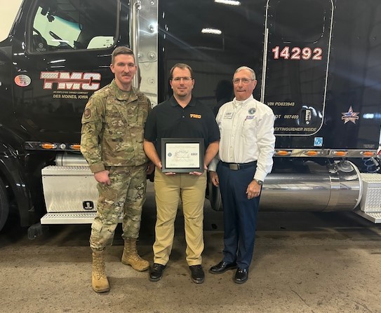 Service Manager Brant Ness Receives Patriot Award for Support of National Guard and Reserve